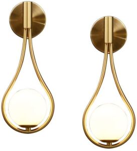 KCO Lighting Mid-Century Drop Design Wall Sconce, Set of 2 