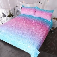 (3) Piece&nbsp;Twin Colorful Glitter Bedding Set (Comforter + 2 Shams). Appears New.&nbsp;