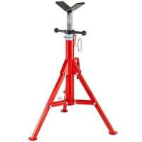 Pipe Stand Fold-a-jack V Head, Pipe Capacity 12", Height 28"-52", 2500lbs Steel. Appears New