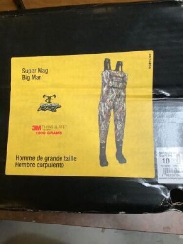 Super Mag Big Man Chest Waders, Men's 10, Ecommerce Return, Untested