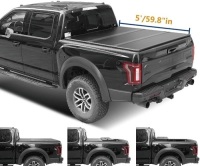 5ft (58.6in.-59.5in.) Soft Tri Fold Truck Bed Compatible with 2005-2020 Frontier & 2009-2012 Suzuki Equator Tonneau Cover Not for Track Sys. & Roll Bar. Appears New