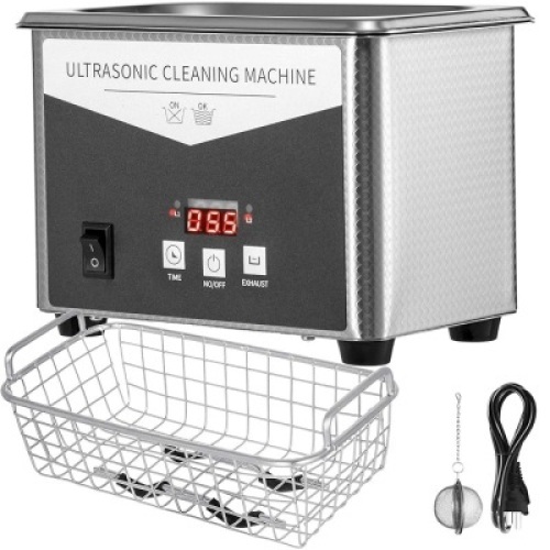 0.8L Professional Ultrasonic Cleaner 304 Stainless Steel Digital Lab Ultrasonic Cleaner with Heater Timer for Jewelry Watch Glasses Circuit Boar. Appears New