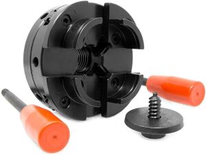 WEN LA4444 4-Inch 4-Jaw Self-Centering Chuck Set with 1-Inch x 8TPI Thread