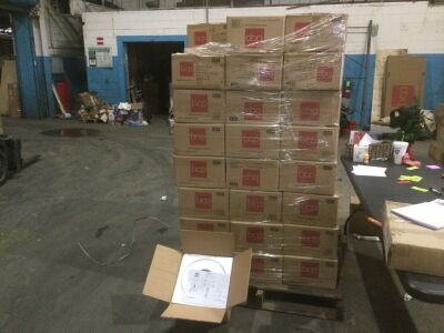 Pallet of (72) Vintage Glass Hanging Light Fixtures 