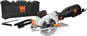 WEN 3625 5-Amp 4-1/2-Inch Beveling Compact Circular Saw with Laser and Carrying Case