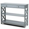 Console Table 3-Tier With Drawer And Storage Shelves