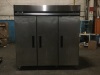 Central Exclusive 69K-036 Reach-In Freezer - 3 Doors, 72 Cu. Ft., 81"W - Central Restaurant Products. Untested. Cannot Test because of 230V Plug