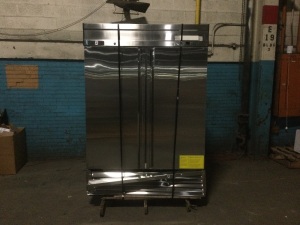 Maxx Cold MXSF-49FDHC 54" Double Door Reach-In Freezer in Stainless Steel, Bottom Mount. For Repair - Powers On, Does Not Get Cold