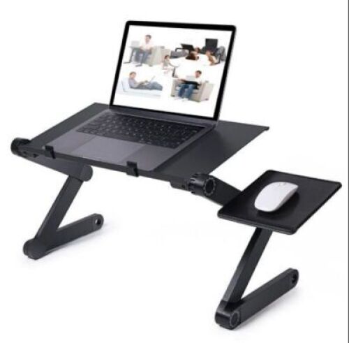 Multifunctional Laptop Table, Alluminum Alloy Folding Computer Desk - Appears New