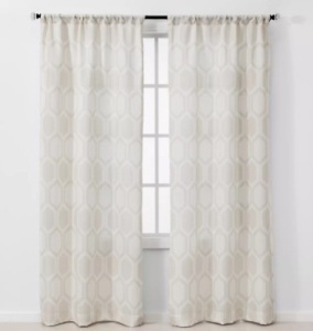 Project 62 Khaki Carter Light Filtering Curtains 2 Panel Set, 84", New