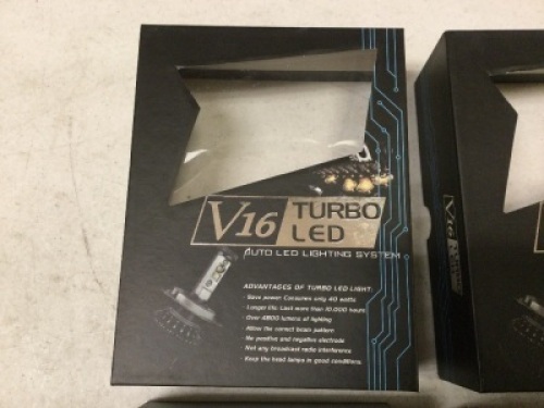 Auto Car 8V-48V LED Headlamp 30W V16 Turbo LED Lamp Auto 3600LM LED&nbsp;Headlight Kit H4&nbsp;(Pack for 2). NEW