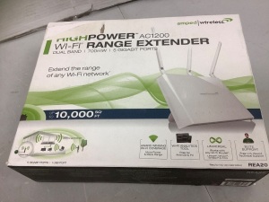 Amped Wireless Wifi Range Extender, Powers Up, Appears new