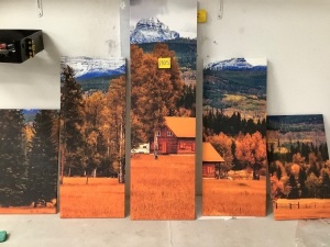 5 Pcs Canvas Farm Painting