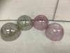 Box of 4 Glass Light Globes, Appears new