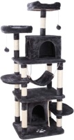 pedy Large Cat Tree/Tower with Fluffy Balls/Perch Hammock/Rope. Appears New