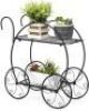 2 Tiered Garden Cart Metal Plant Stand&nbsp;
