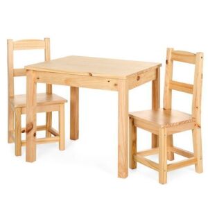 3-Piece Kids Multipurpose Wooden Activity Table Furniture Set 