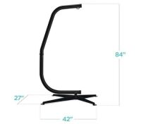 Curved Hanging Hammock C-Stand w/ All-Weather, Steel Frame - Stand Only