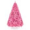 7.5'&nbsp;Pink Artificial Tinsel Christmas Tree w/ Foldable Stand