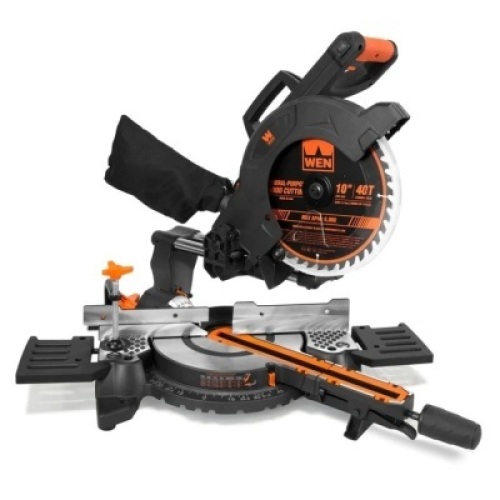 15-Amp 10-Inch Single Bevel Compact Sliding Compound Miter Saw with Laser