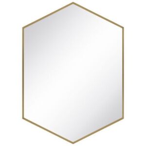 Modern Hexagon Decorative Mirror, Copper 