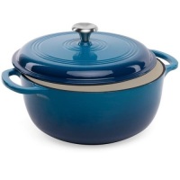 6qt Non-Stick Enamel Cast-Iron Dutch Oven Kitchen Cookware w/ Side Handles. NEW