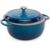 6qt Non-Stick Enamel Cast-Iron Dutch Oven Kitchen Cookware w/ Side Handles. NEW