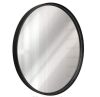 Black Round Wall Mirror - 27.5 Inch, Appears New