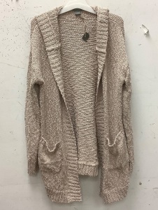 Natural Reflections Womens Hooded Cardigan, M, E-Commerce Return