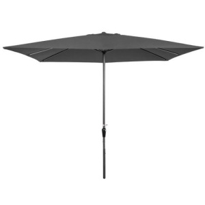 8x11ft Rectangular Patio Umbrella w/ Easy Crank, UV-Resistant Fabric - Gray. Appears New