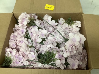 Box of Fake Decorative Flowers