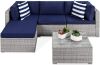 5-Piece Modular Outdoor Sofa Conversation Furniture Set