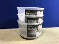 Lot of (3) Madesmart Divided Bath Totes