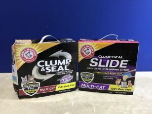 Lot of (2) Arm & Hammer Clump & Seal Cat Litter - 1 Box Taped Shut 