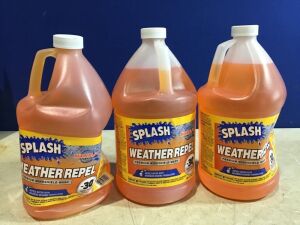 Lot of (3) Splash Weather Repel Windshield Fluid, 1 Gal 