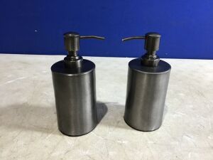 Lot of (2) Threshold Aluminum Soap Pump with Aged Metal Finish