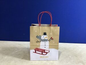 Case of Wondershop Christmas Snowman Gift Bags 