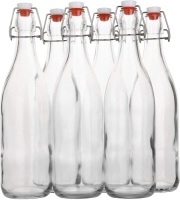 Flip Top Glass Bottle &ndash; Swing Top Brewing Bottle with Stopper for Beverages, Oil, Vinegar, Kombucha, Beer, Water, Soda, Kefir &ndash; Airtight Lid & Leak Proof Cap &ndash; Clear (6)