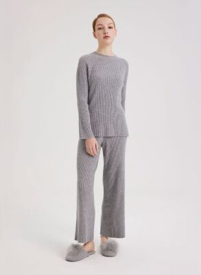 Cashmere Leisure Rib-Knit Set 