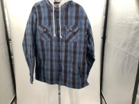 Red Head Men's Lined Hooded Flannel, XL, Appears New