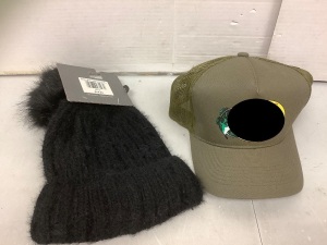 Stocking Hat and Trucker Hat, Appears new