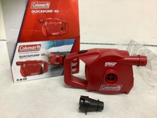 Coleman Quickpump 4D, E-Comm Return