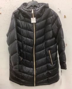 Calvin Klein Womens Packable Down Jacket, 1X, Authenticity Unknown, New