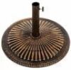 50lb Round Heavy-Duty Cast Iron Rustic Patio Umbrella Base
