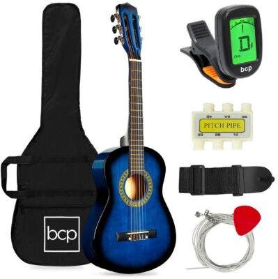 Kids Acoustic Guitar Beginner Starter Kit with Carrying Case - 30in