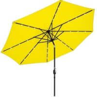 Solar LED Lighted Patio Umbrella w/ Tilt Adjustment, UV-Resistance - 10ft