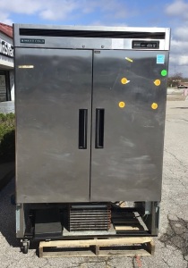 Salvage 2 Door Commercial Freezer, SOLD AS IS