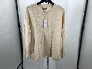 Natural Reflections Cable Pullover, Medium, Appears New