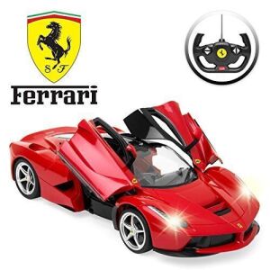 27 MHz 1/14 Scale Kids Licensed Ferrari Model Remote Control Toy Car w/ 5.1 MPH Max Speed, Lights
