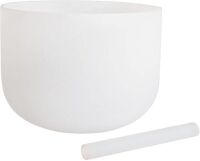 SOLSHINE Frosted Crystal Singing Bowl, Crystal Glass Mallet Included, Powerful Vibration Healing Effect for Meditation and Sound Rehabilitation&nbsp;- NEW&nbsp;